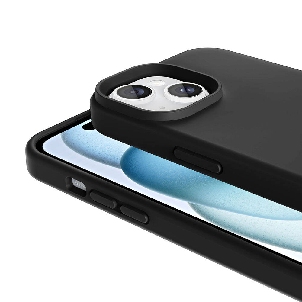 Apple iPhone 15 Plus Kılıf Magsafe Şarj Özellikli Sıvı Teknolojili Silinebilir Sert Zore Kivi Kapak Pembe