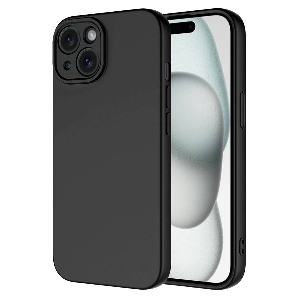 Apple iPhone 15 Plus Kılıf Zore Mara Lansman Kapak Siyah