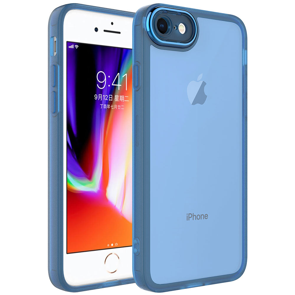 Apple iPhone SE 2020 Kılıf Kamera Korumalı Transparan Zore Post Kapak Siyah