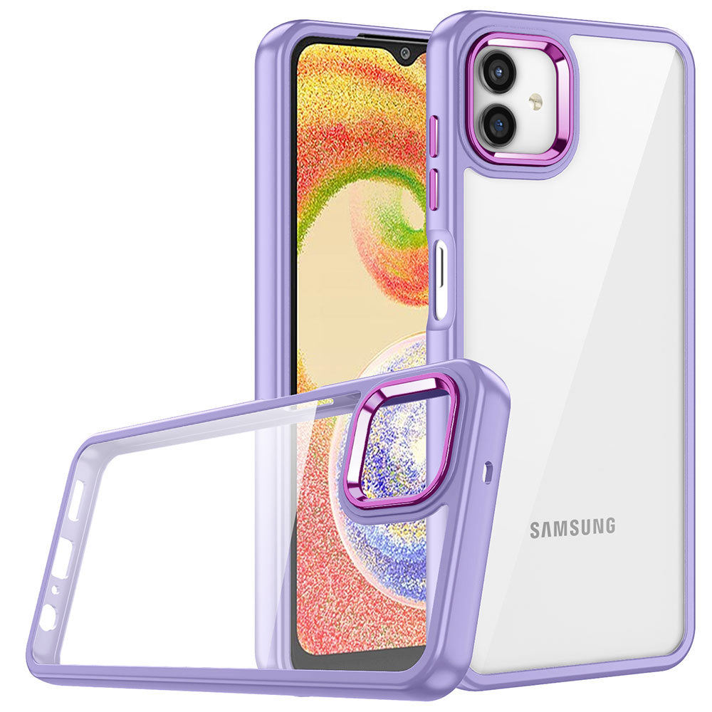 Galaxy A04 Kılıf Zore Flora Kapak Lila