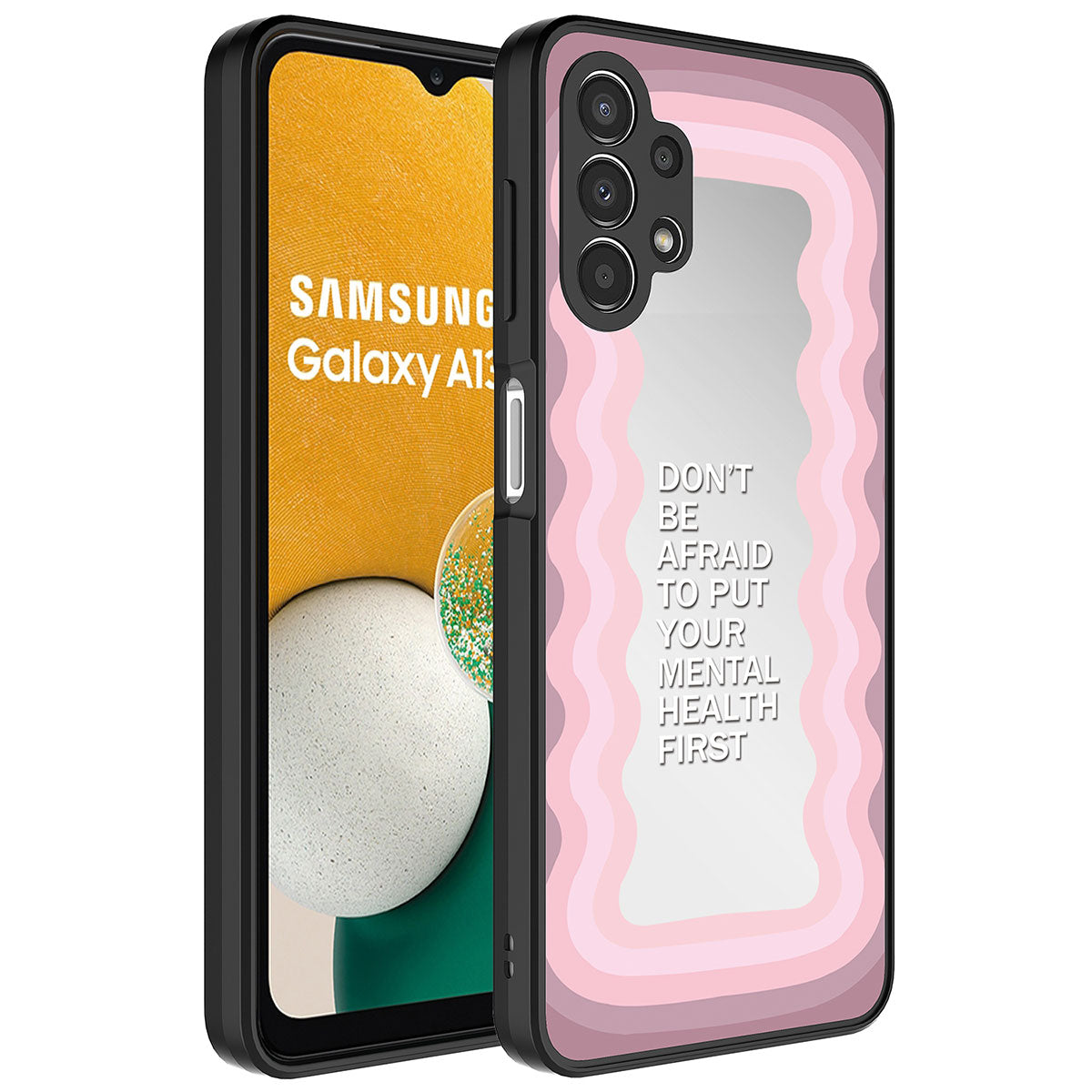 Galaxy A13 4G Kılıf Aynalı Desenli Kamera Korumalı Parlak Zore Mirror Kapak Ayna