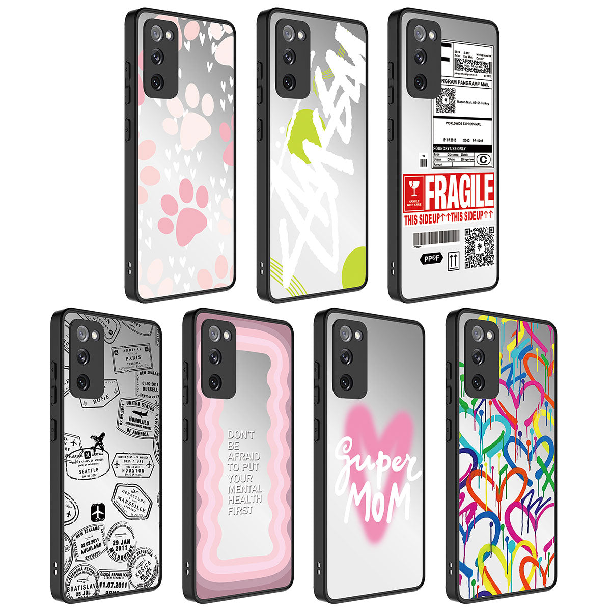 Galaxy S20 FE Kılıf Aynalı Desenli Kamera Korumalı Parlak Zore Mirror Kapak Ayna
