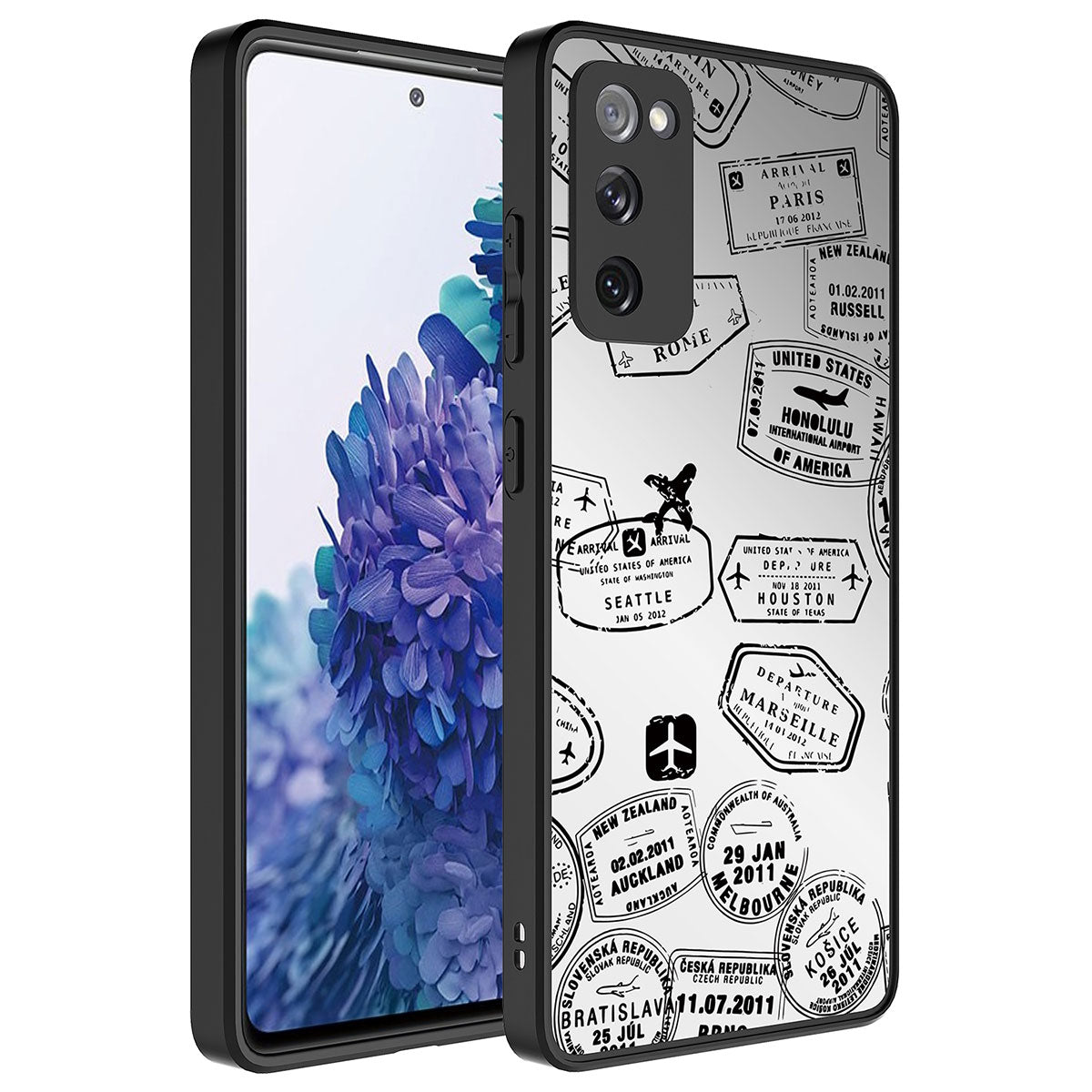 Galaxy S20 FE Kılıf Aynalı Desenli Kamera Korumalı Parlak Zore Mirror Kapak Seyahat