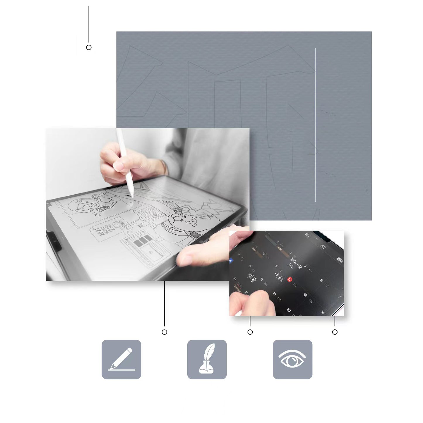Galaxy Tab A9 Kağıt Hisli Mat Davin Paper Like Ekran Koruyucu Renksiz