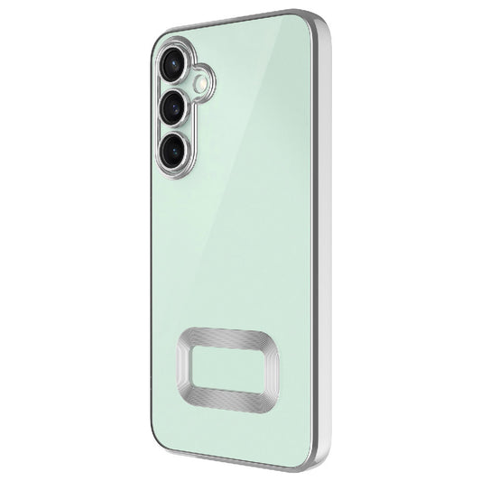 Galaxy A26 Kılıf Kamera Korumalı Logo Gösteren Zore Omega Kapak Gümüş