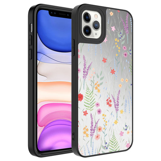 Apple iPhone 11 Pro Kılıf Aynalı Desenli Kamera Korumalı Parlak Zore Mirror Kapak Dallar