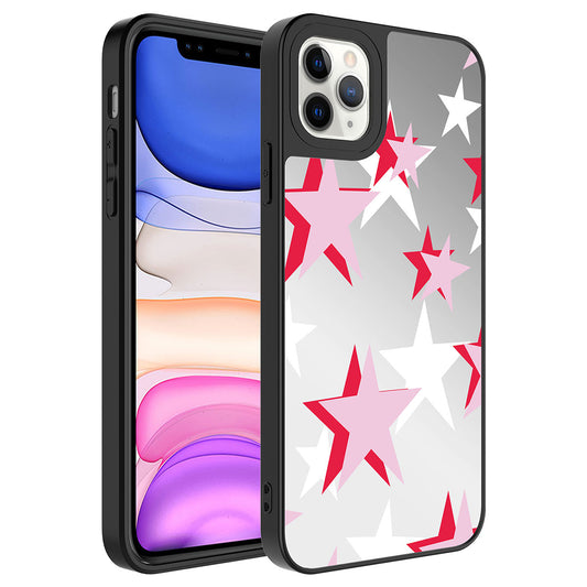 Apple iPhone 11 Pro Kılıf Aynalı Desenli Kamera Korumalı Parlak Zore Mirror Kapak Yıldız