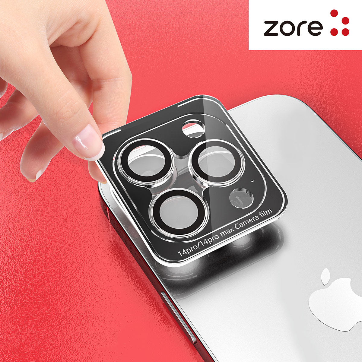 Apple iPhone 12 Pro Max Zore CL-12 Premium Safir Parmak İzi Bırakmayan Anti-Reflective Kamera Lens Koruyucu Gold