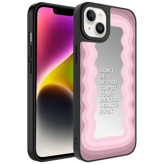 Apple iPhone 14 Plus Kılıf Aynalı Desenli Kamera Korumalı Parlak Zore Mirror Kapak Ayna