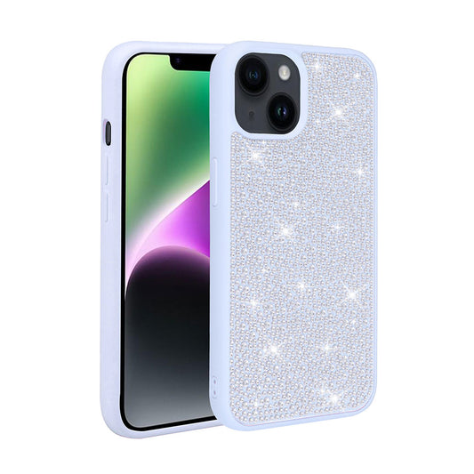Apple iPhone 14 Plus Kılıf Parlak Taşlı Tasarım Zore Ston Kapak Mavi Açık