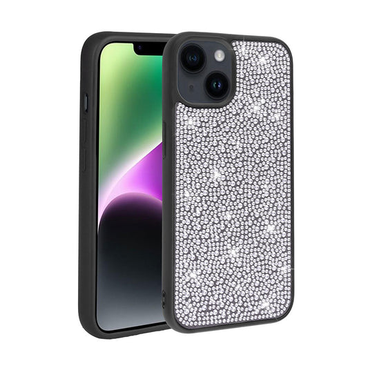 Apple iPhone 14 Plus Kılıf Parlak Taşlı Tasarım Zore Ston Kapak Siyah