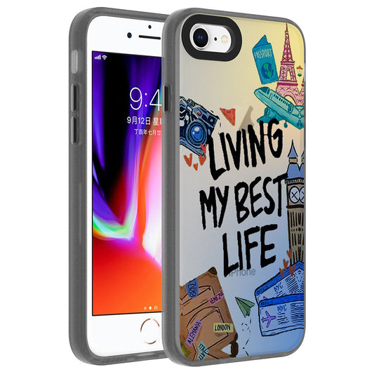 Apple iPhone SE 2020 Kılıf Desenli Zore Dragon Sert Kapak Seyahat