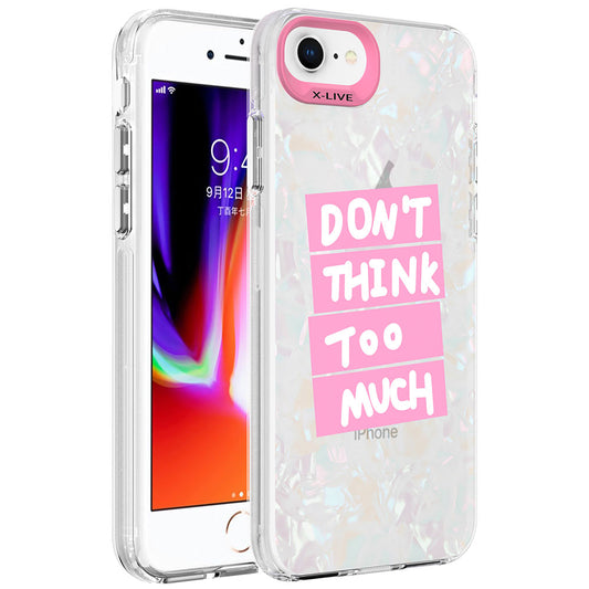 Apple iPhone SE 2020 Kılıf Mermer Desenli Zore Marbello Kapak Pembe