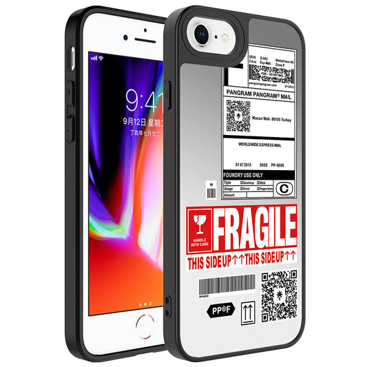 Apple iPhone SE 2022 Kılıf Aynalı Desenli Kamera Korumalı Parlak Zore Mirror Kapak Fragile