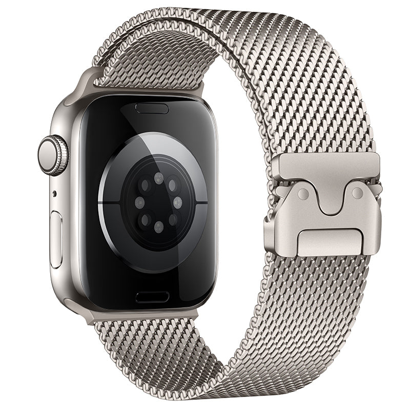 Apple Watch 38mm Zore KRD-121 Metal Hasır Kordon Gümüş
