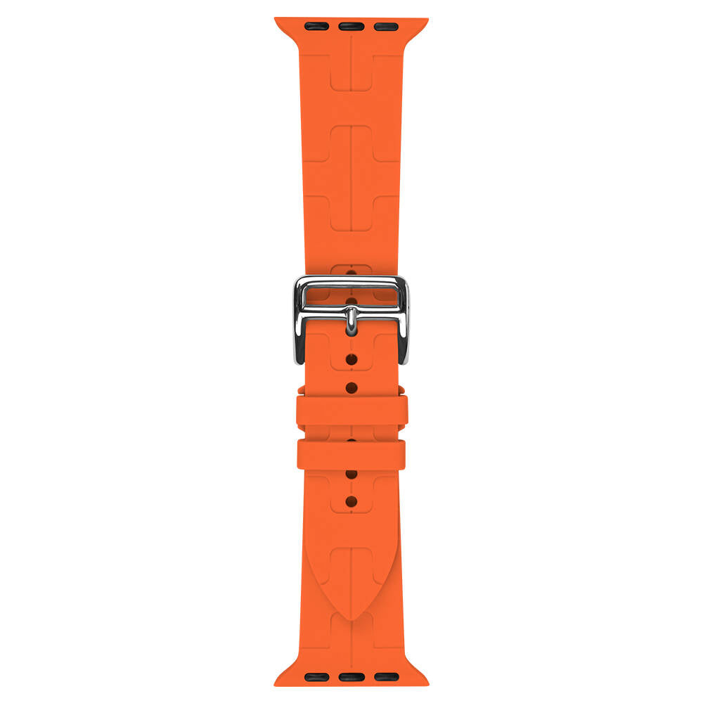 Apple Watch 42mm KRD-92 Silikon Kordon Turuncu