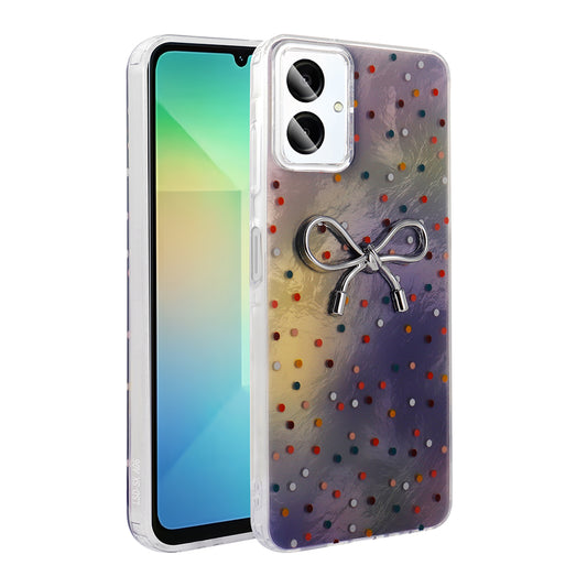 Galaxy A06 Kılıf Kamera Korumalı Figürlü Zore Ponti Silikon Kapak Lila
