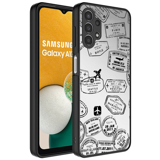 Galaxy A13 4G Kılıf Aynalı Desenli Kamera Korumalı Parlak Zore Mirror Kapak Seyahat