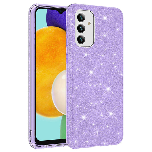 Galaxy A13 5G Kılıf Zore Shining Silikon Mor