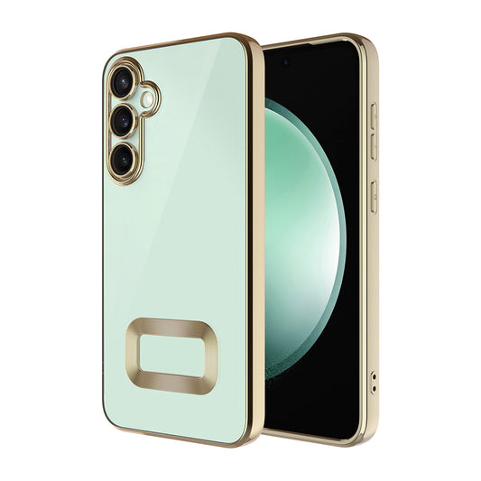 Galaxy A16 Kılıf Kamera Korumalı Logo Gösteren Zore Omega Kapak Gold