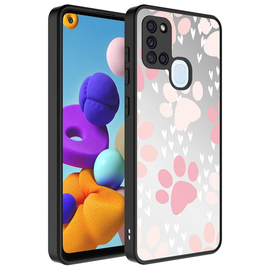 Galaxy A21S Kılıf Aynalı Desenli Kamera Korumalı Parlak Zore Mirror Kapak Pati