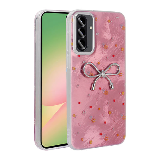 Galaxy A26 Kılıf Kamera Korumalı Figürlü Zore Ponti Silikon Kapak Açık Pembe