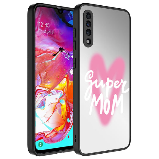 Galaxy A50 Kılıf Aynalı Desenli Kamera Korumalı Parlak Zore Mirror Kapak Süper Anne