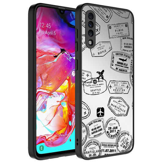 Galaxy A50 Kılıf Aynalı Desenli Kamera Korumalı Parlak Zore Mirror Kapak Seyahat