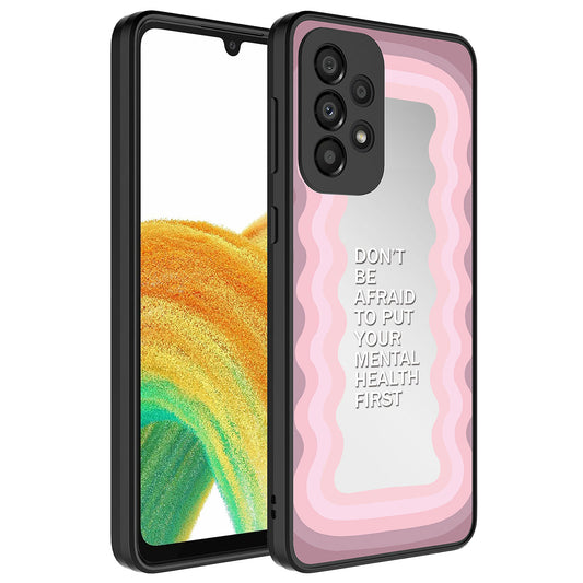 Galaxy A52 Kılıf Aynalı Desenli Kamera Korumalı Parlak Zore Mirror Kapak Ayna
