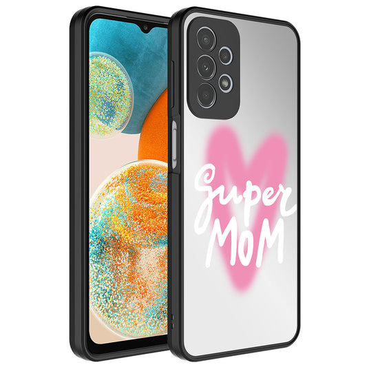 Galaxy A53 5G Kılıf Aynalı Desenli Kamera Korumalı Parlak Zore Mirror Kapak Süper Anne