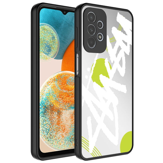 Galaxy A53 5G Kılıf Aynalı Desenli Kamera Korumalı Parlak Zore Mirror Kapak Yazı