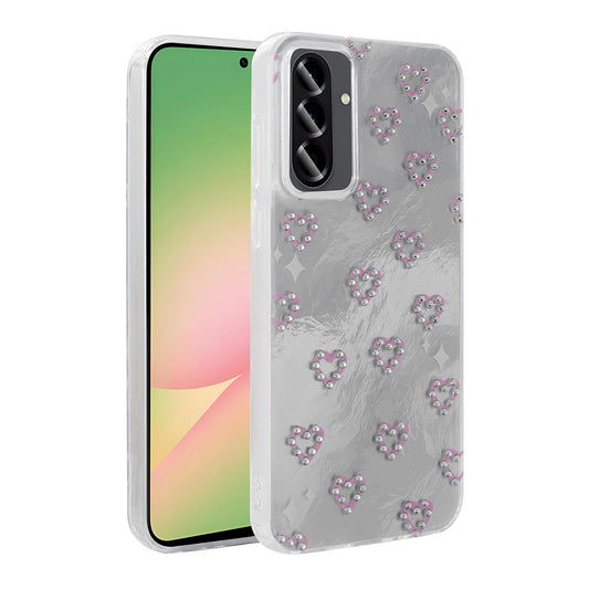 Galaxy A56 Kılıf Kamera Korumalı Figürlü Zore Ponti Silikon Kapak Beyaz