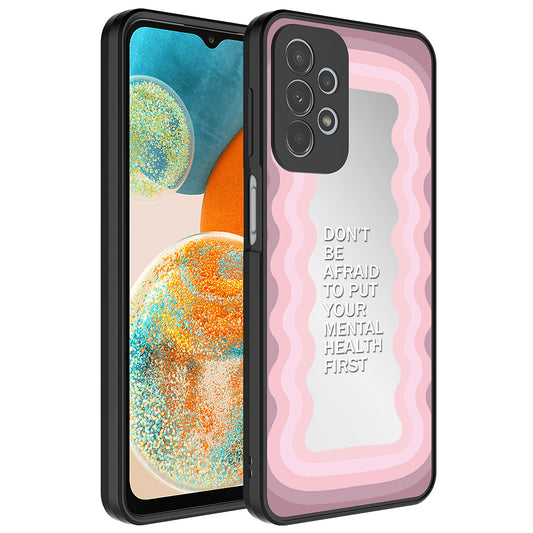Galaxy A72 Kılıf Aynalı Desenli Kamera Korumalı Parlak Zore Mirror Kapak Ayna