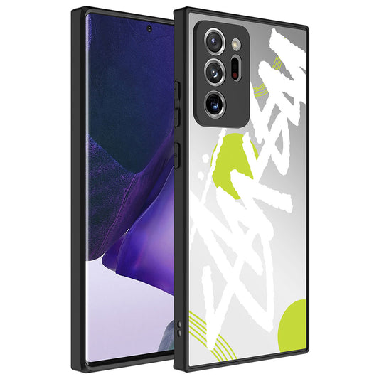 Galaxy Note 20 Ultra Kılıf Aynalı Desenli Kamera Korumalı Parlak Zore Mirror Kapak Yazı