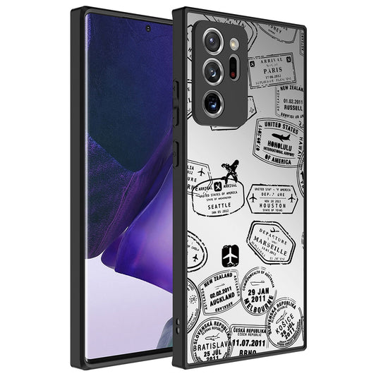 Galaxy Note 20 Ultra Kılıf Aynalı Desenli Kamera Korumalı Parlak Zore Mirror Kapak Seyahat