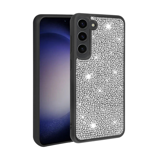 Galaxy S23 Kılıf Parlak Taşlı Tasarım Zore Ston Kapak Siyah