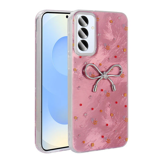 Galaxy S24 FE Kılıf Kamera Korumalı Figürlü Zore Ponti Silikon Kapak Açık Pembe