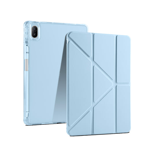 Huawei Matepad SE 11 Kılıf Zore Tri Folding Kalem Bölmeli Standlı Kılıf Mavi
