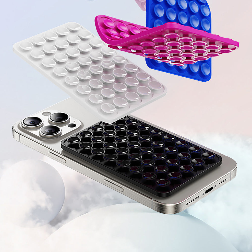 Kare Öpücük 01 Silikon Telefon Tutucu Siyah