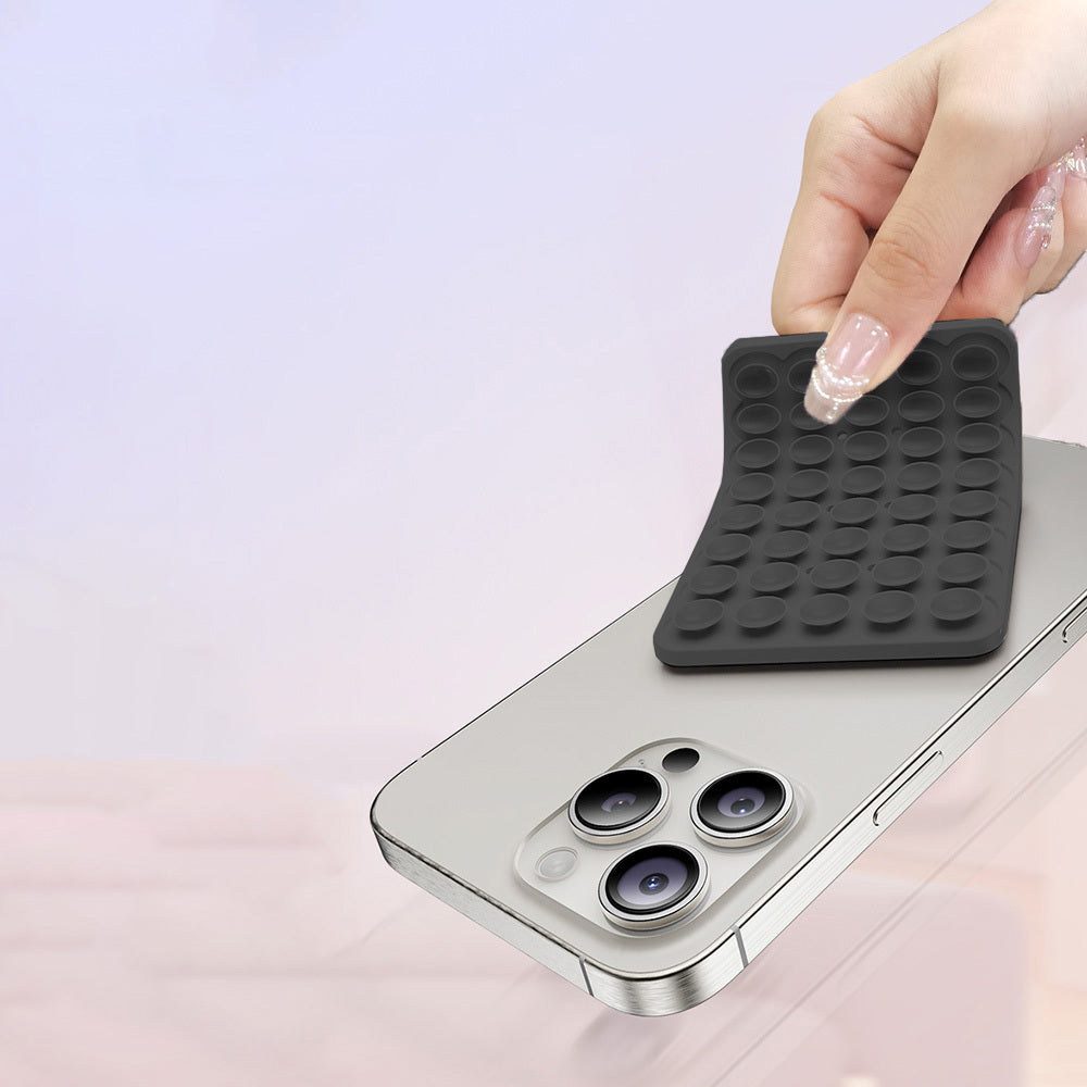 Kare Öpücük 01 Silikon Telefon Tutucu Açık Pembe