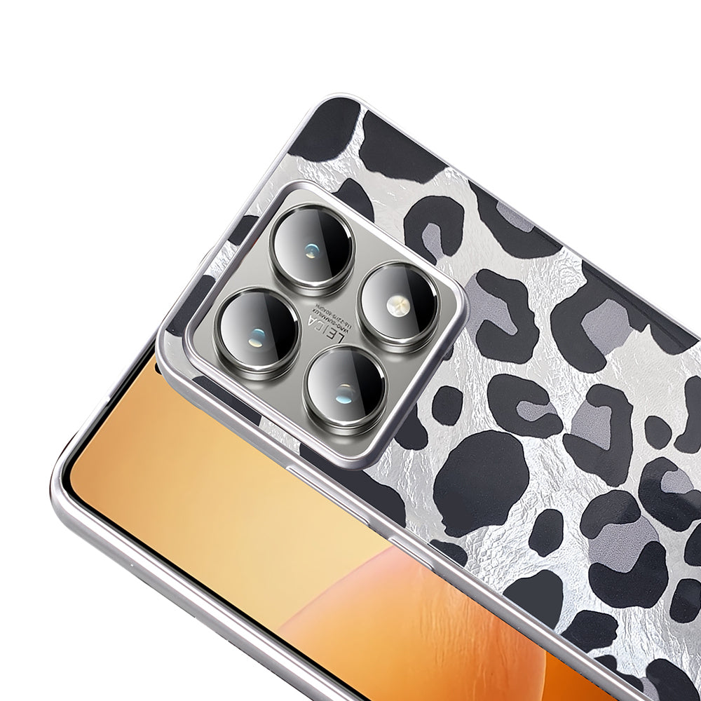 Xiaomi 14T Kılıf Desenli Zore Mep Kapak Gri Leopar