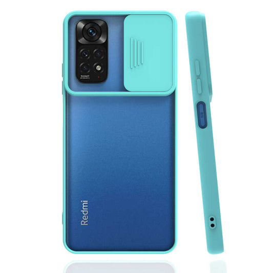 Xiaomi Redmi Note 11 Pro 5G Kılıf Zore Lensi Kapak Turkuaz