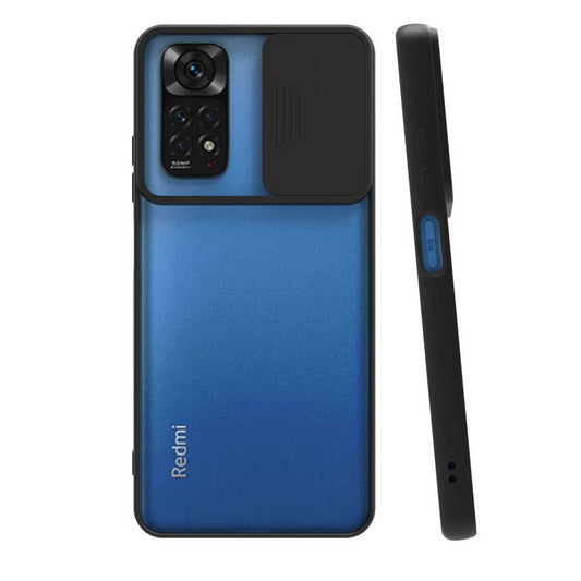 Xiaomi Redmi Note 11 Pro 5G Kılıf Zore Lensi Kapak Siyah