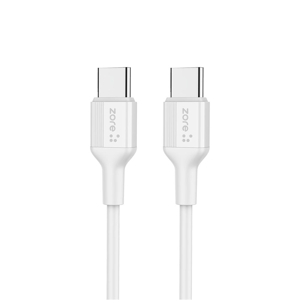 Zore Play Serisi PL07 Type-C to Type-C 2in1 PD Seyahat Şarj Aleti 20W Beyaz