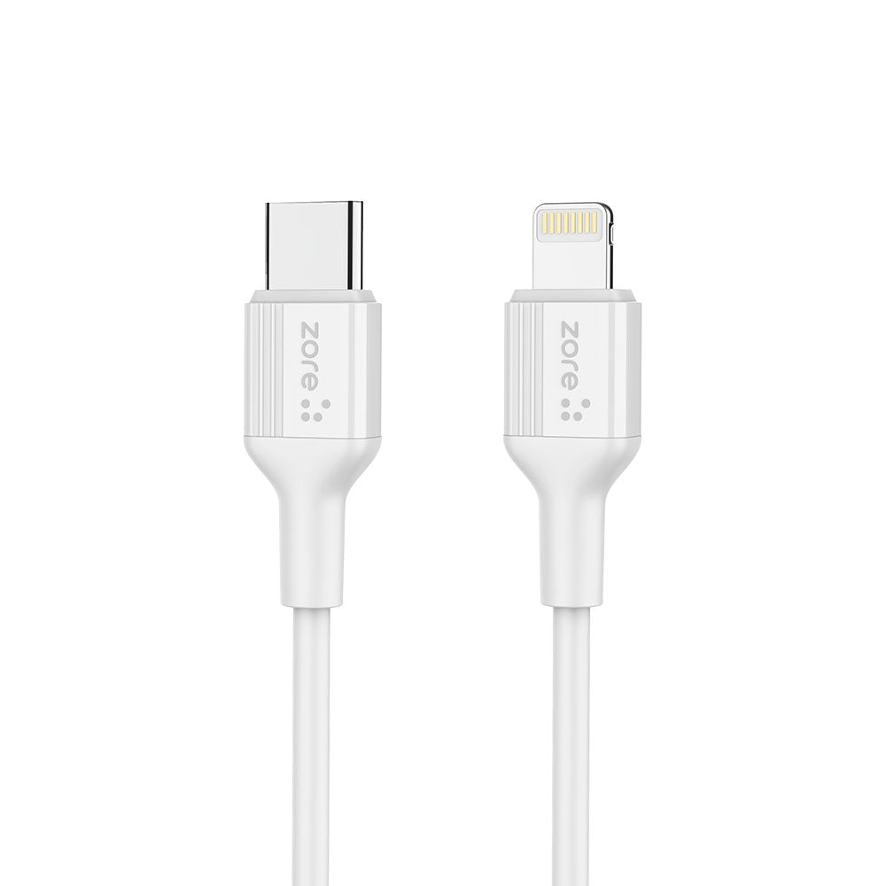 Zore Play Serisi PL2 Type-C to Lightning 2in1 PD Seyahat Şarj Aleti 20W Beyaz